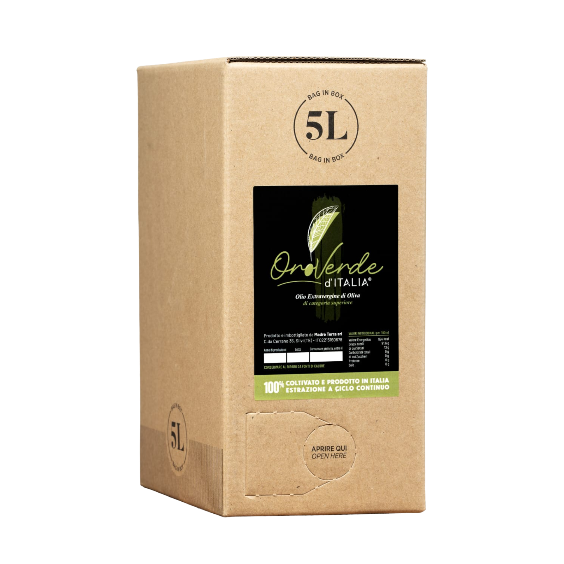 Olio Extra Vergine D'Olive - Bag in box 5L